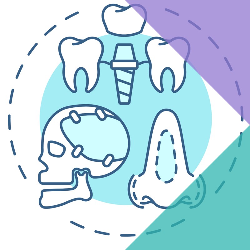 A illustration of facial prosthetics